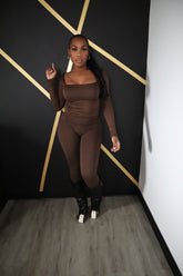 Shape Wear 2 PC Set - Brown